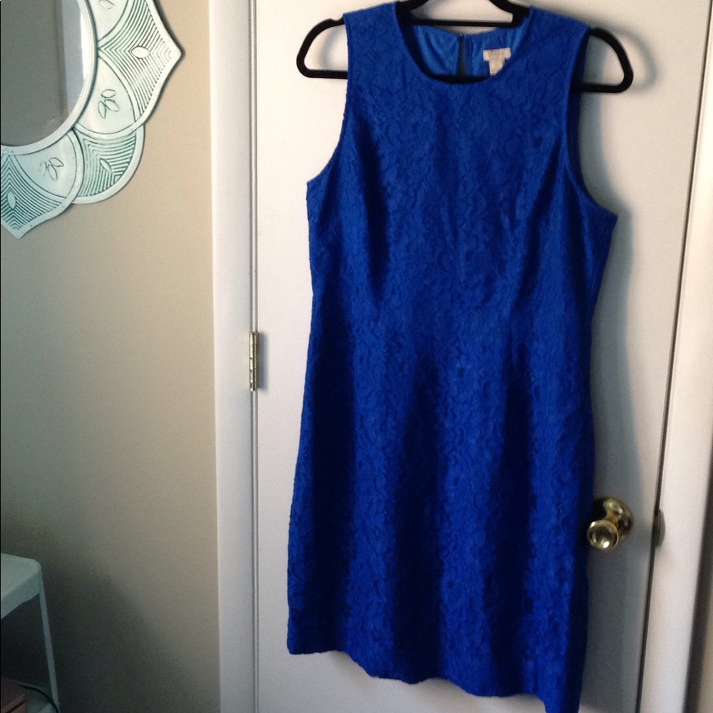 J. Crew Cobalt Blue Lace Dress